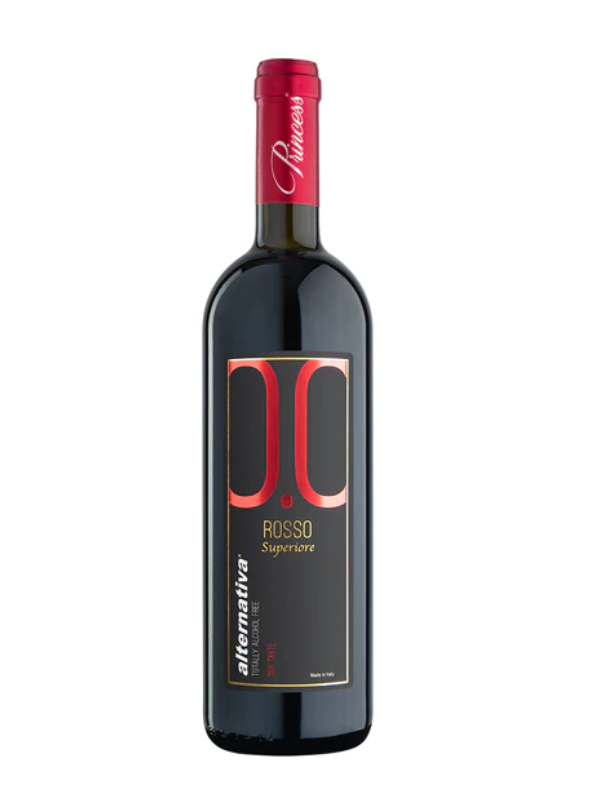 Alternativa rosso superiore dry-secco analcolico 100% Made in Italy 0,0  alcol