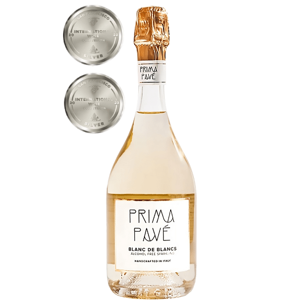 Prima Pavè Blanc de Blancs spumante analcolico 0,0% alcohol free 100% Made in Italy