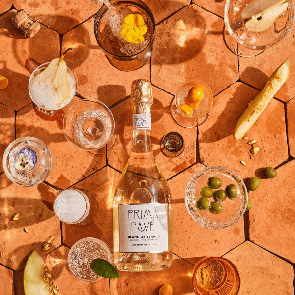 Prima Pavè Blanc de Blancs spumante analcolico 0,0% alcohol free 100% Made in Italy