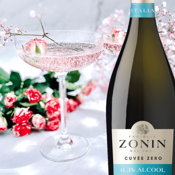Zonin cuvée zero spumante analcolico da vino dealcolato italiano 0,3% demi-sec Italian alcohol free sparkling wine Made in Italy 0,75l - immagine 4