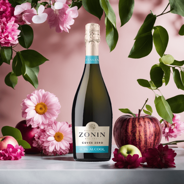 Zonin cuvée zero spumante analcolico da vino dealcolato italiano 0,3% demi-sec Italian alcohol free sparkling wine Made in Italy 0,75l - immagine 2