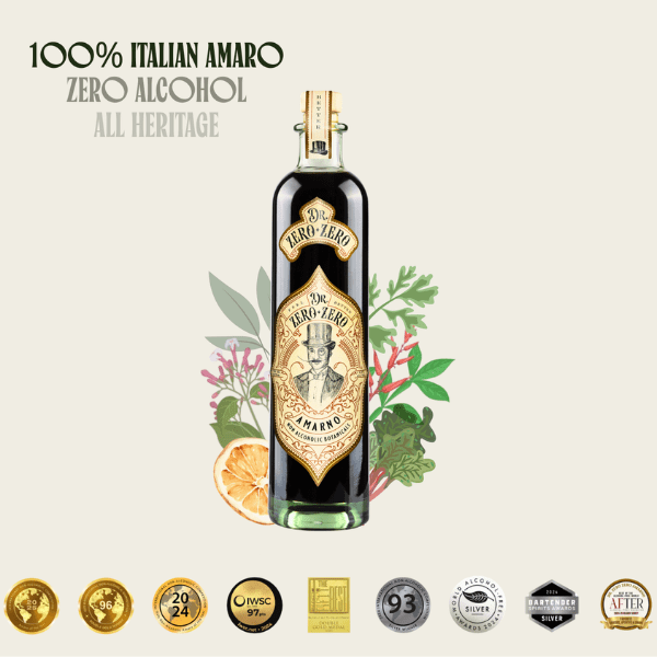 Dr Zero Zero AmarNo Amaro Analcolico <0,5% - Amaro Italiano Senza Alcol - ZeroAlcol - immagine 2